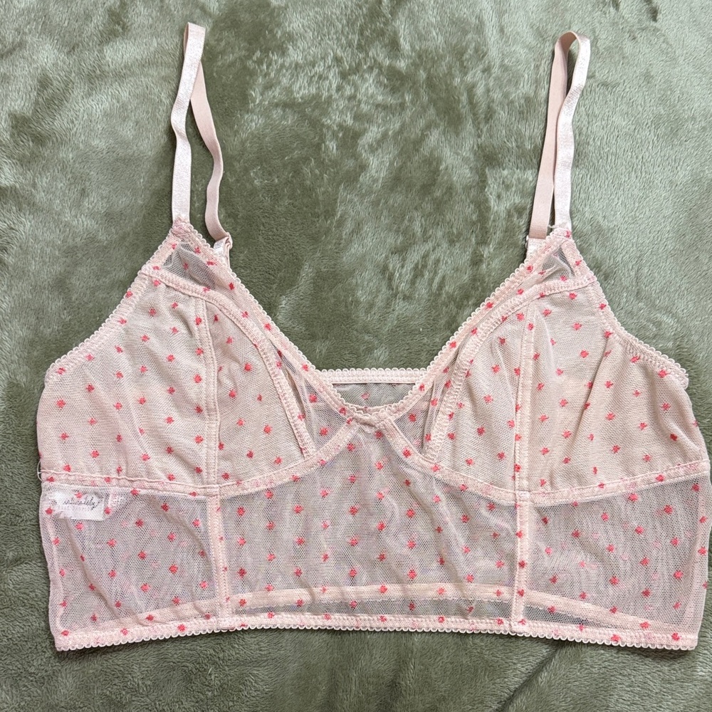 Elegant Pink Sheer Bralette